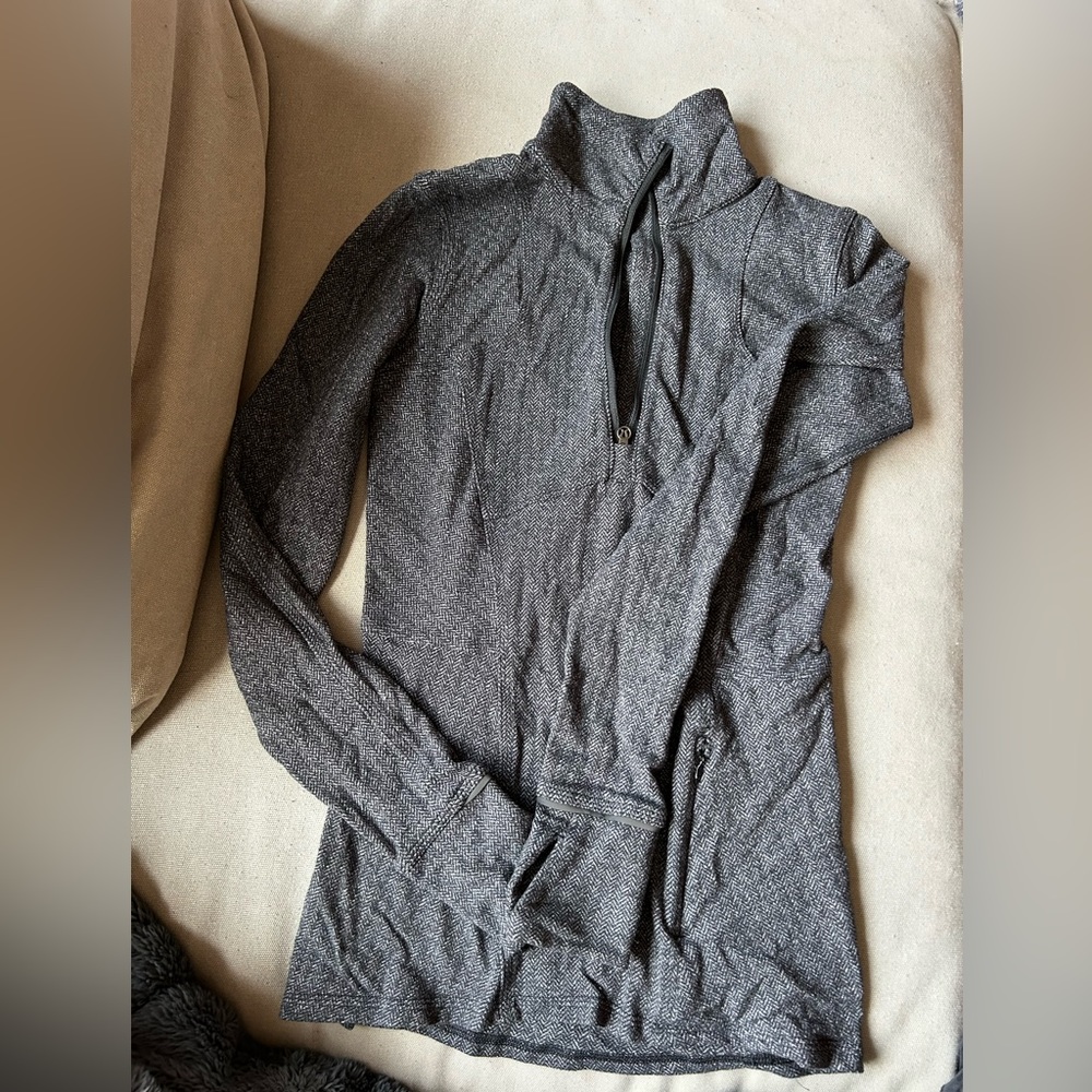 Lululemon herringbone quarter zip sweater
